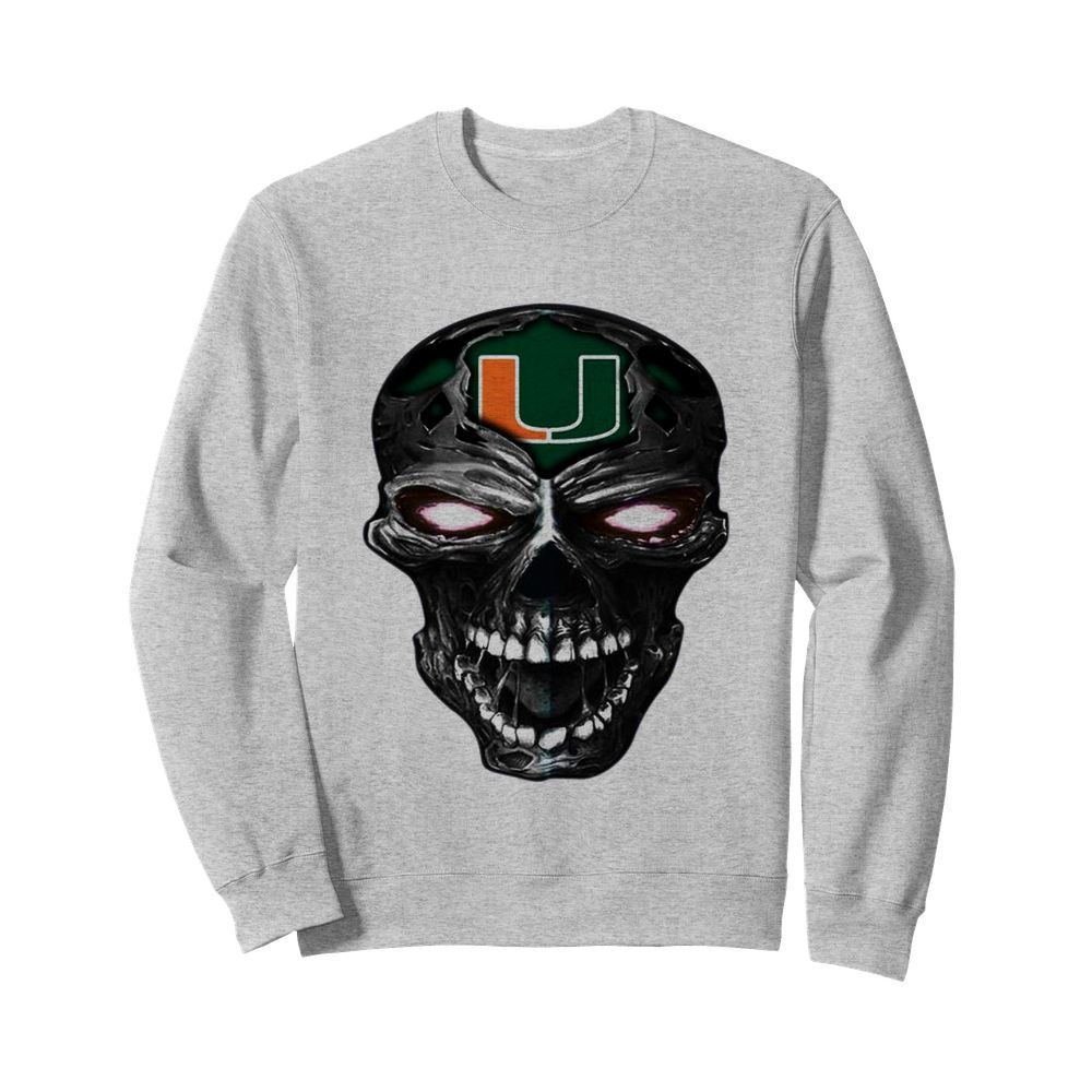 Skull Miami Hurricanes Football  Unisex Sweatshirt