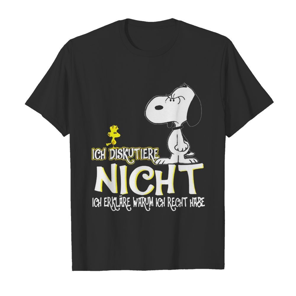 Snoopy And Woodstock Ich Diskutiere Nicht Ich Erklare Warum Ich Recht Hase shirt