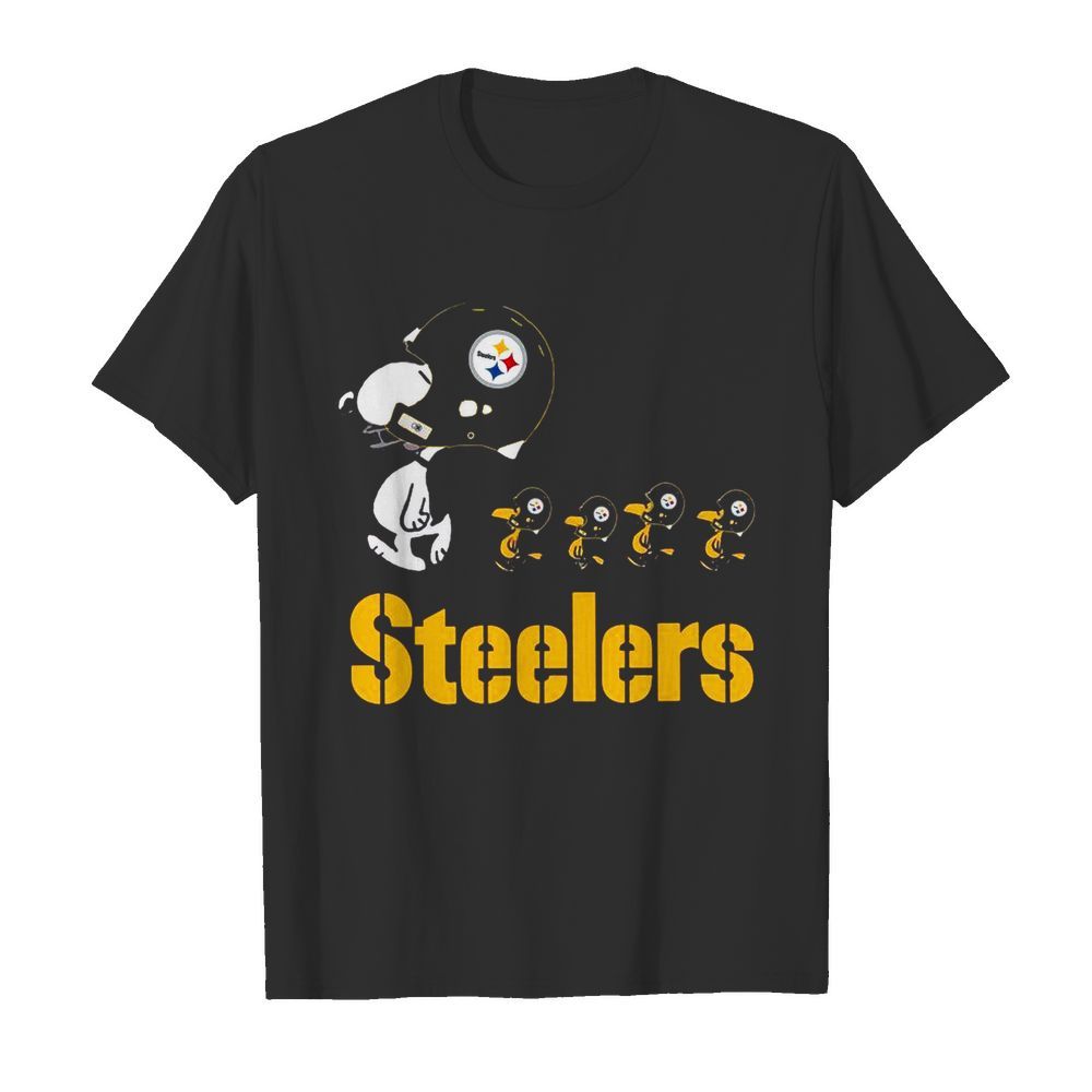 Snoopy And Woodstock The Pittsburgh Steelers  Classic Men's T-shirt