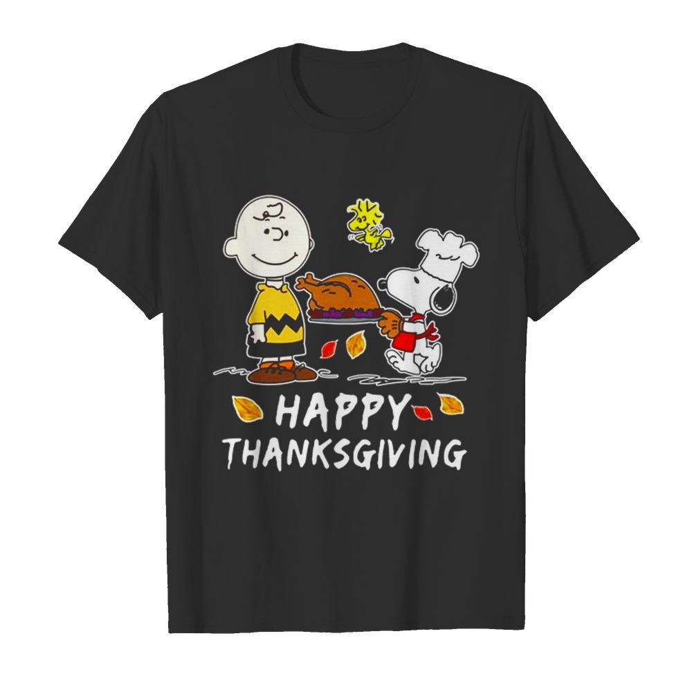 Snoopy Charlie Brown And Woodstock Happy Thanksgiving shirt