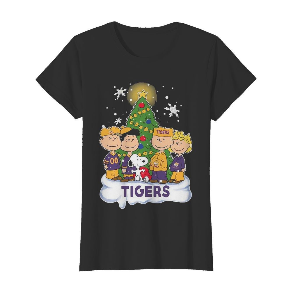 Snoopy The Peanuts LSU Tigers Christmas  Classic Women's T-shirt