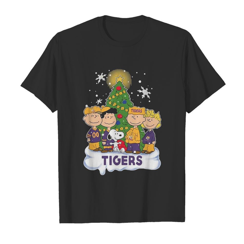 Snoopy The Peanuts LSU Tigers Christmas  Classic Men's T-shirt