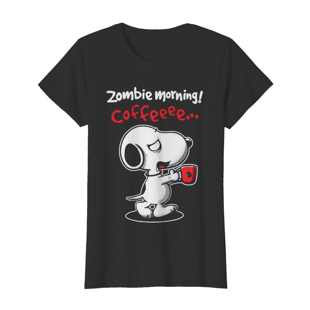 Snoopy Zombie Morning Coffee  Classic Women's T-shirt