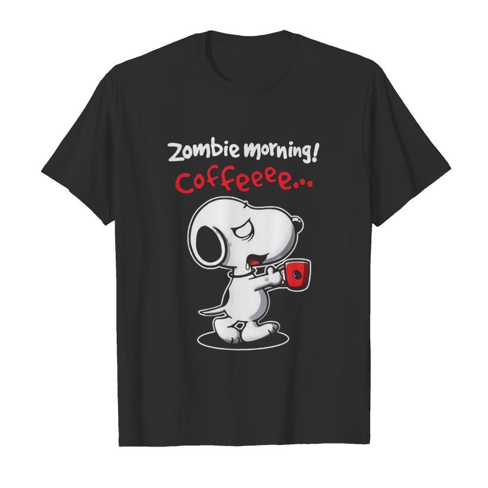 Snoopy Zombie Morning Coffee  Classic Men's T-shirt