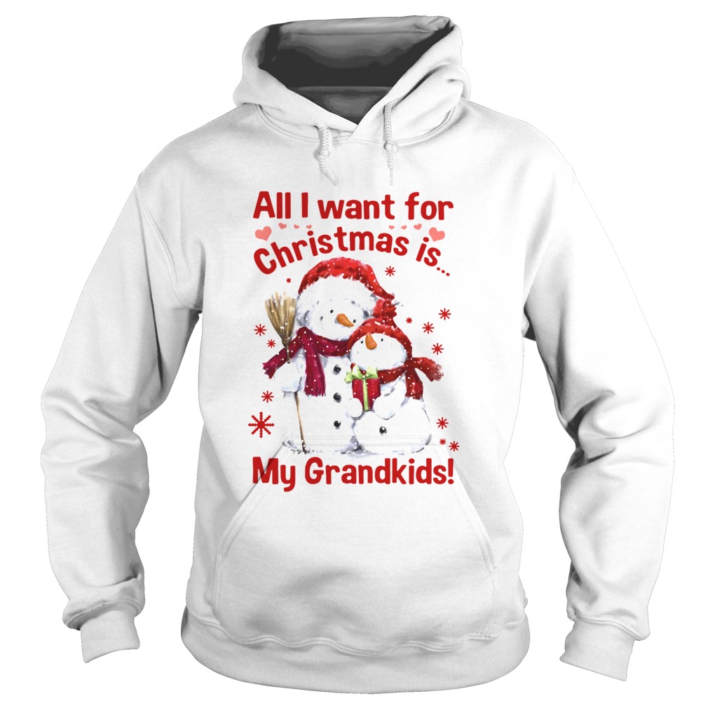 Snowman All I Want For Christmas Is My Grandkids  Hoodie