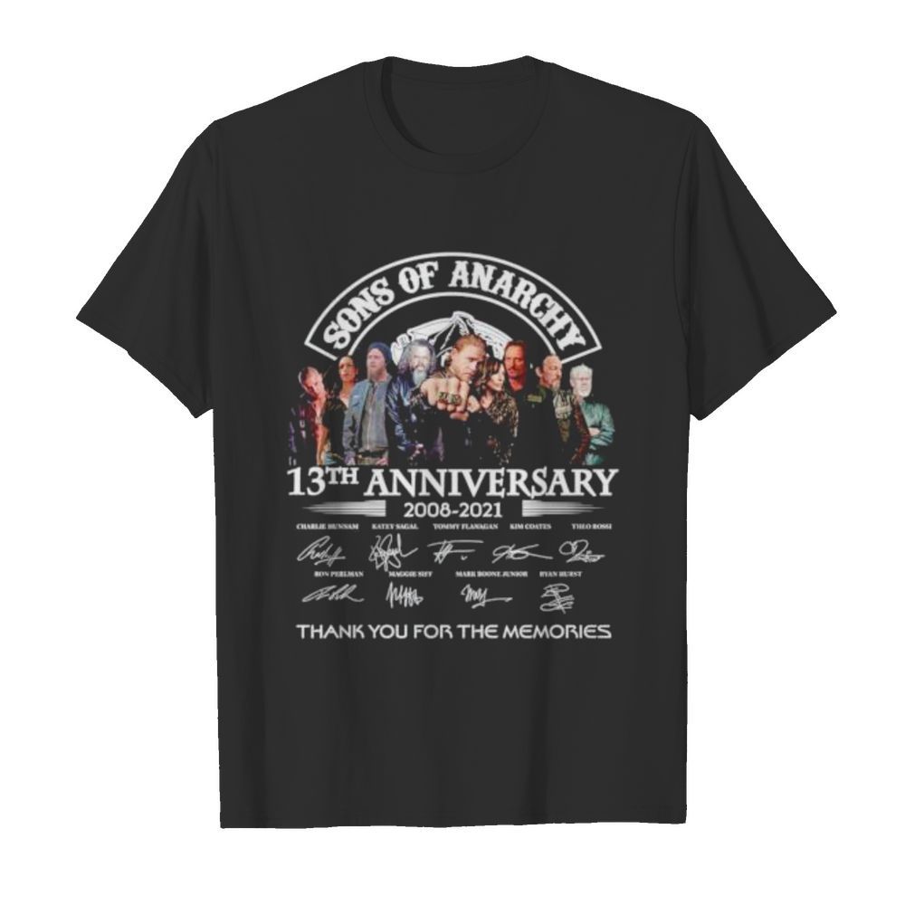 Sons of anarchy 13th anniversary 2008 2021 signature shirt