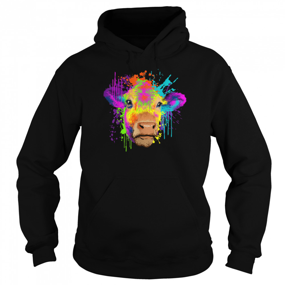 Splash Art Cow Farm Cows  Unisex Hoodie