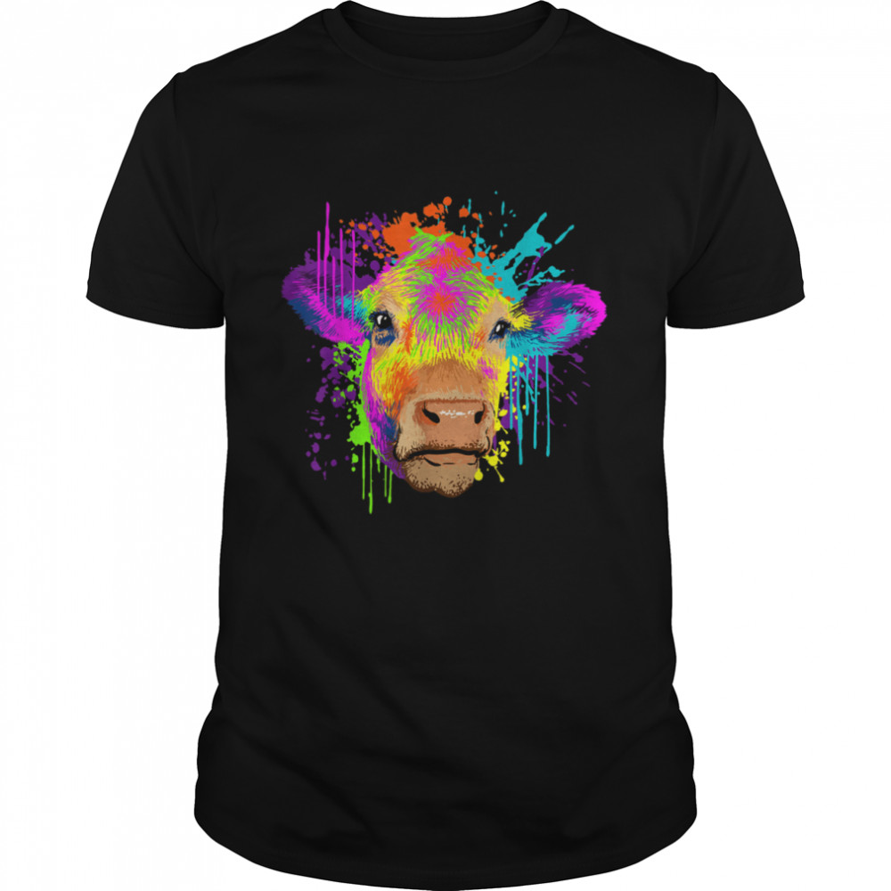 Splash Art Cow Farm Cows  Classic Men's T-shirt