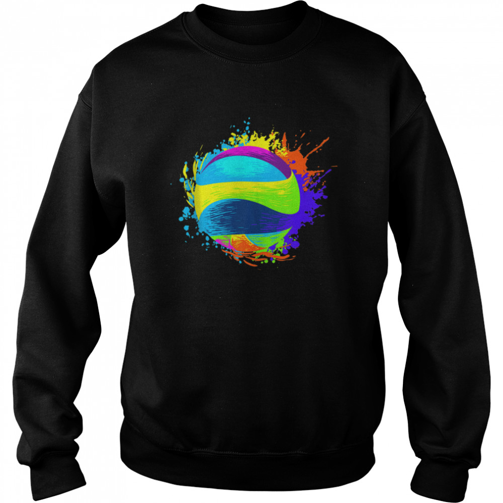 Splash Art Volleyball Volleyball  Unisex Sweatshirt