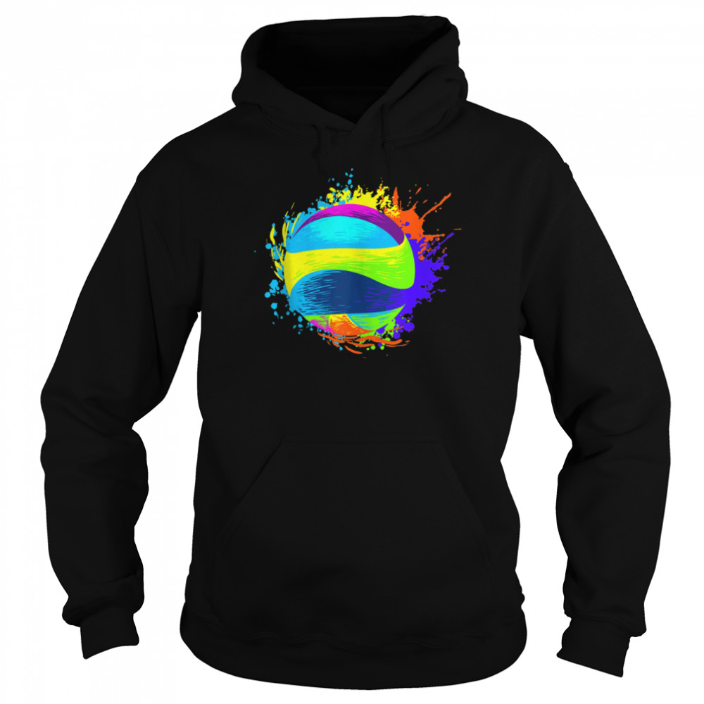 Splash Art Volleyball Volleyball  Unisex Hoodie