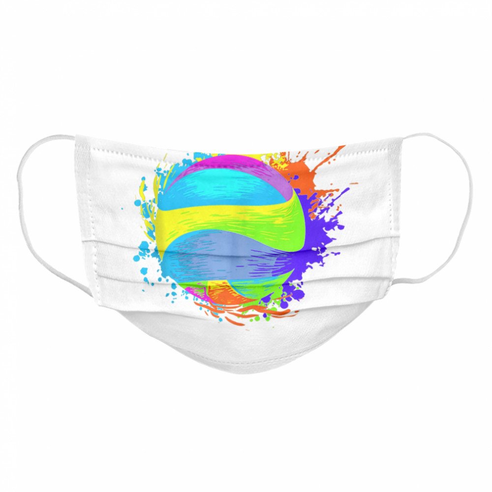 Splash Art Volleyball Volleyball  Cloth Face Mask