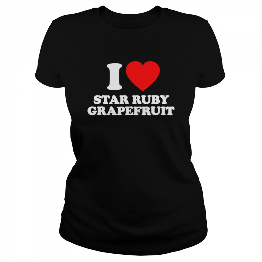 Star Ruby Grapefruit Love Heart  Classic Women's T-shirt