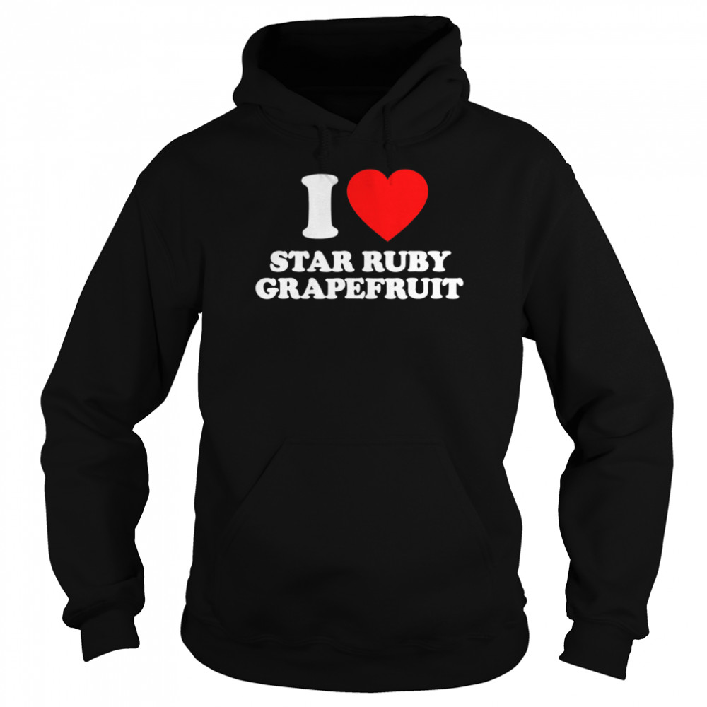 Star Ruby Grapefruit Love Heart  Unisex Hoodie