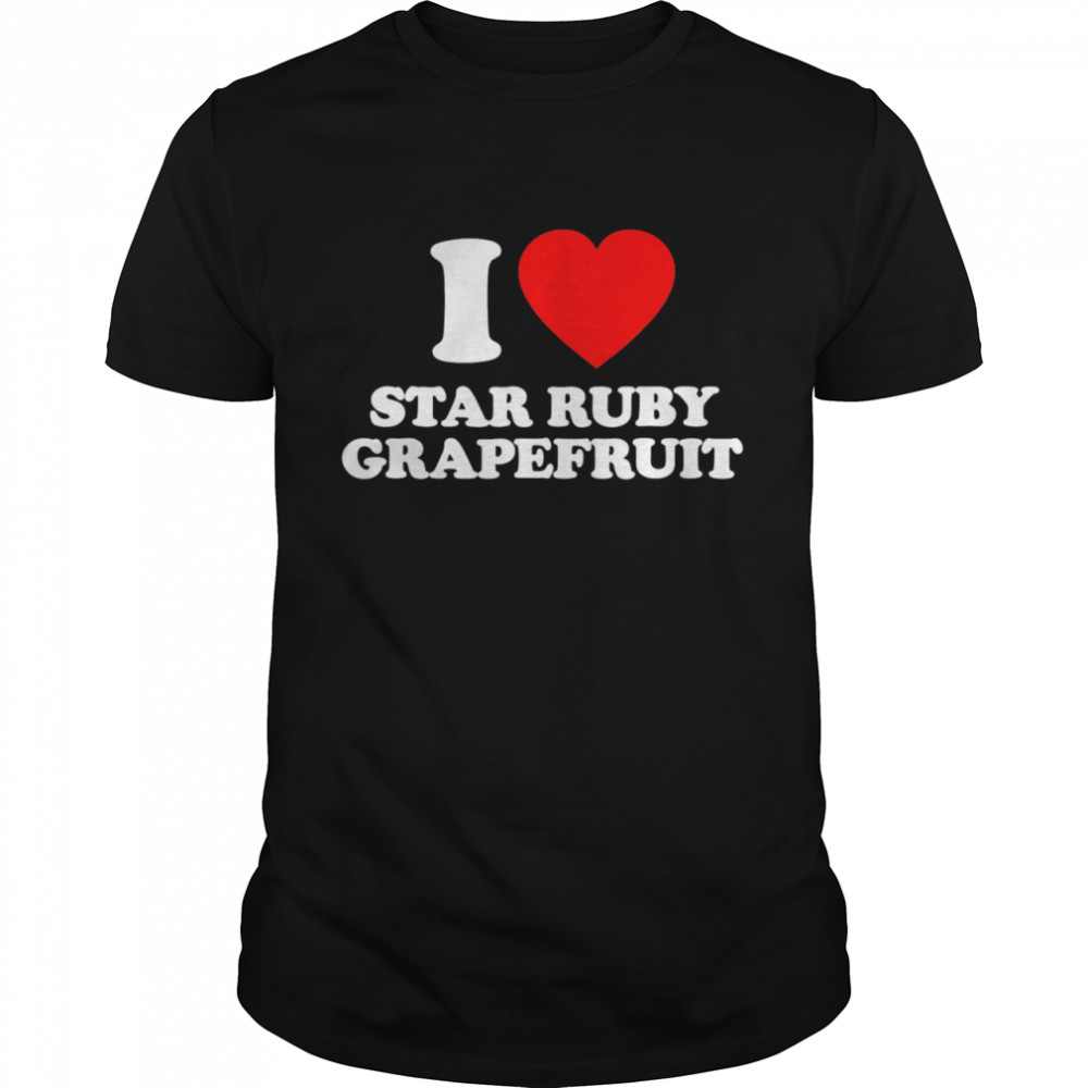 Star Ruby Grapefruit Love Heart  Classic Men's T-shirt