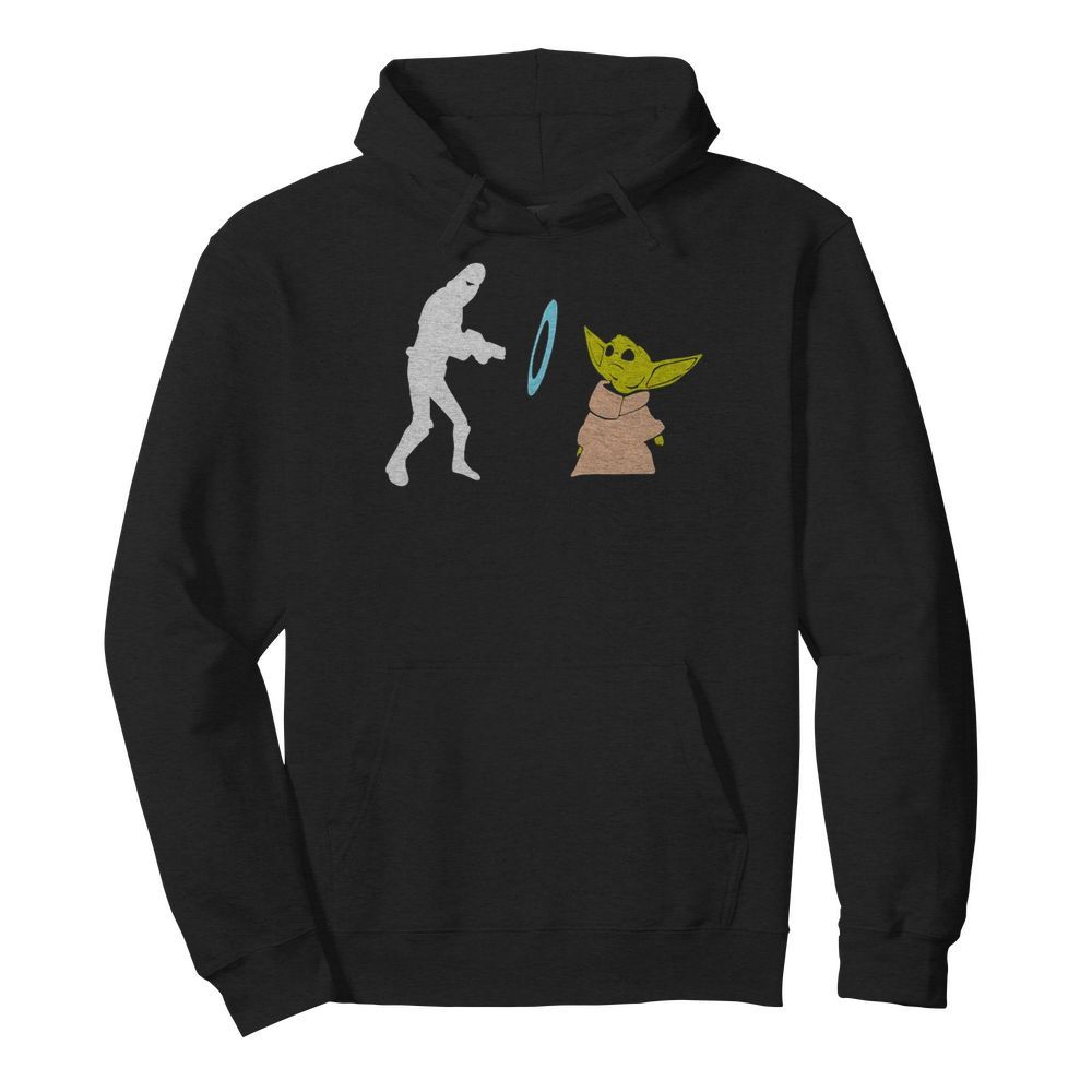 Star Wars Mandalorian Baby Yoda Grogu stunned  Unisex Hoodie