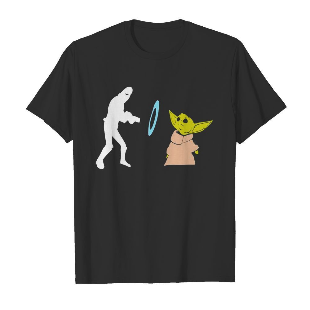 Star Wars Mandalorian Baby Yoda Grogu stunned  Classic Men's T-shirt