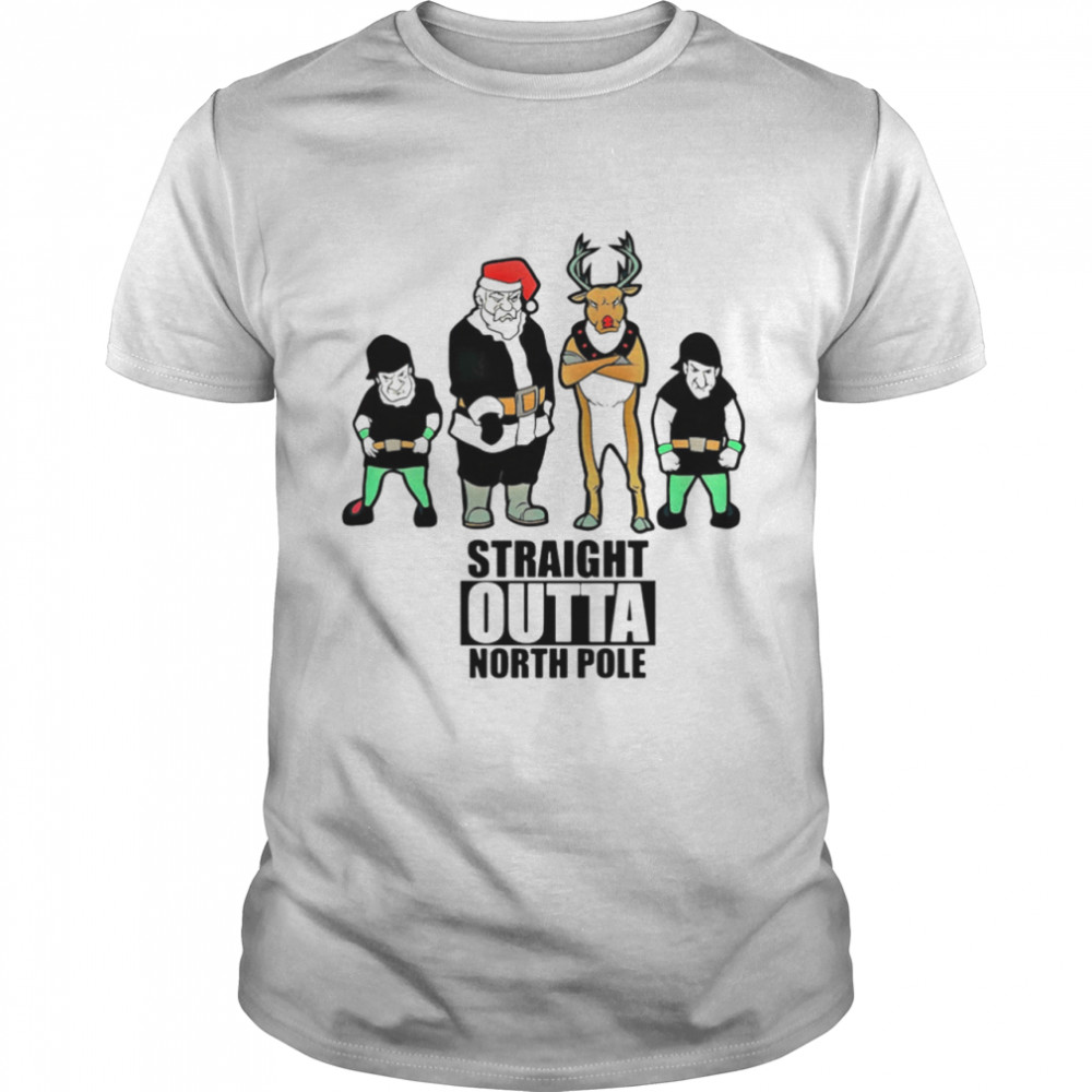 Straight Outta North Pole straight outta North Pole Christmas shirt