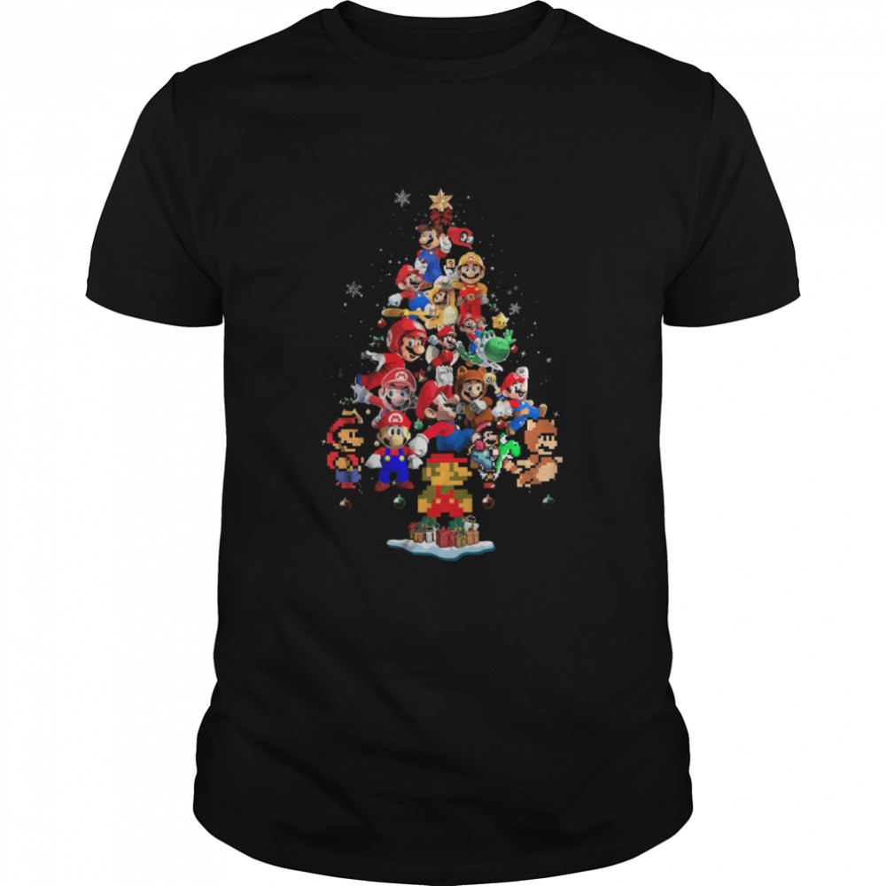 Super Mario Christmas tree shirt