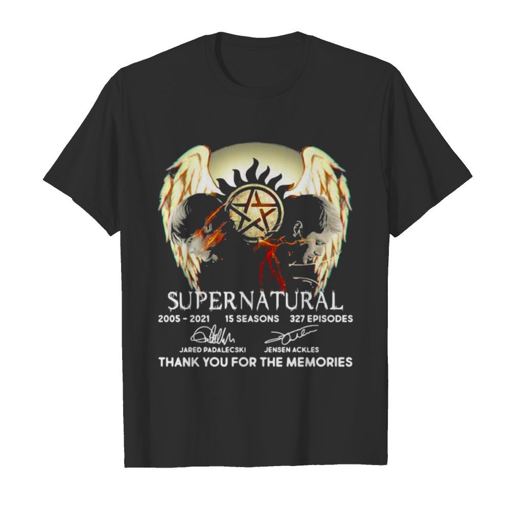 Supernatural 16th 2005 2021 Thank You For The Memories Signature shirt