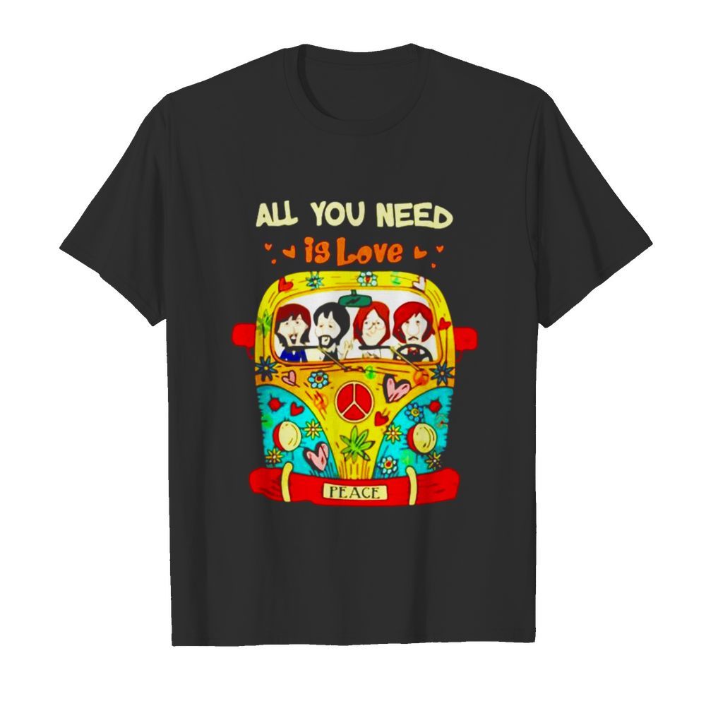 The Beatles Hippie all you need is love peace shirt