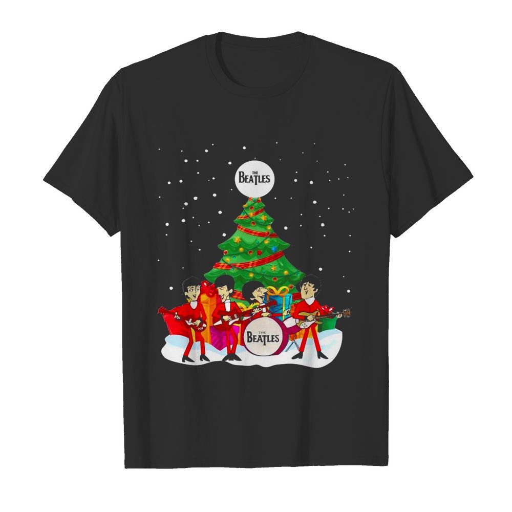 The Beatles Santa Rock Band Merry Christmas Tree shirt