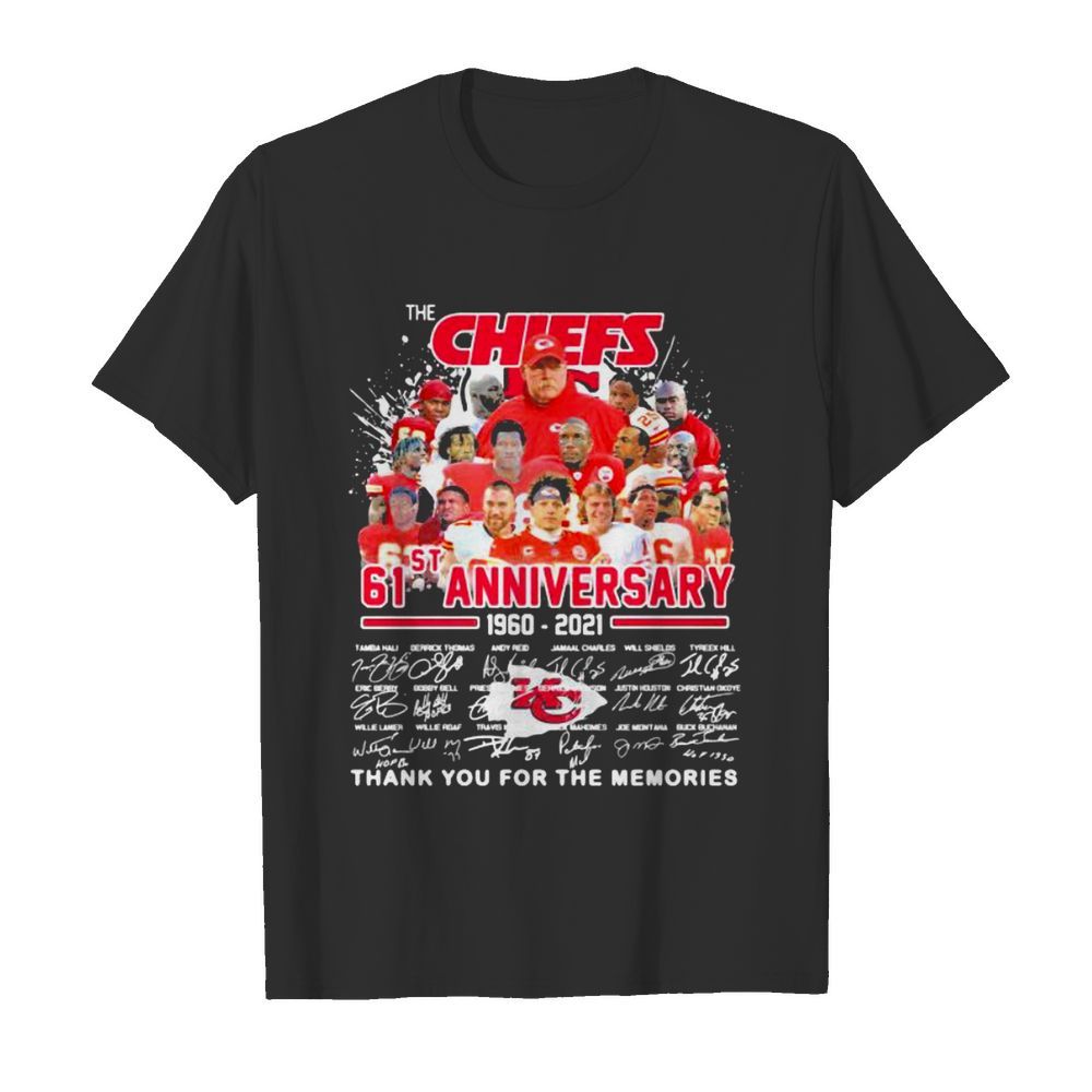 The Chiefs 61st Anniversary 1960 2021 Thank You For The Memories Signature shirt