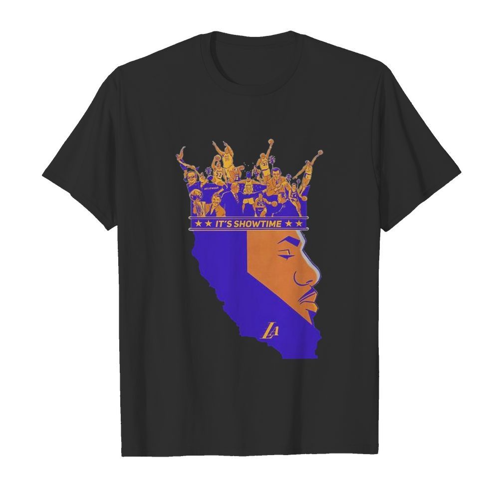 The King Los Angeles Lakers 23 Lebron James Its Showtime  Classic Men's T-shirt