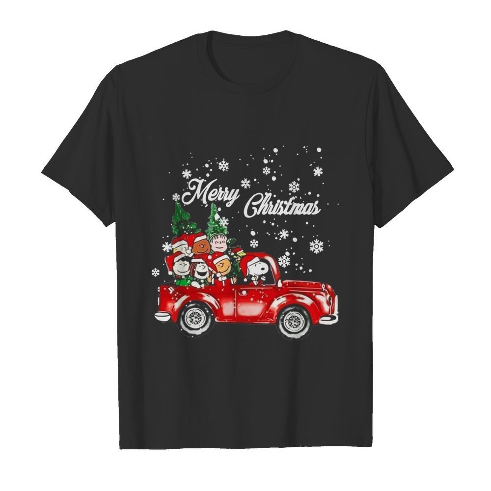 The Peanuts With Red Truck Merry Christmas shirt