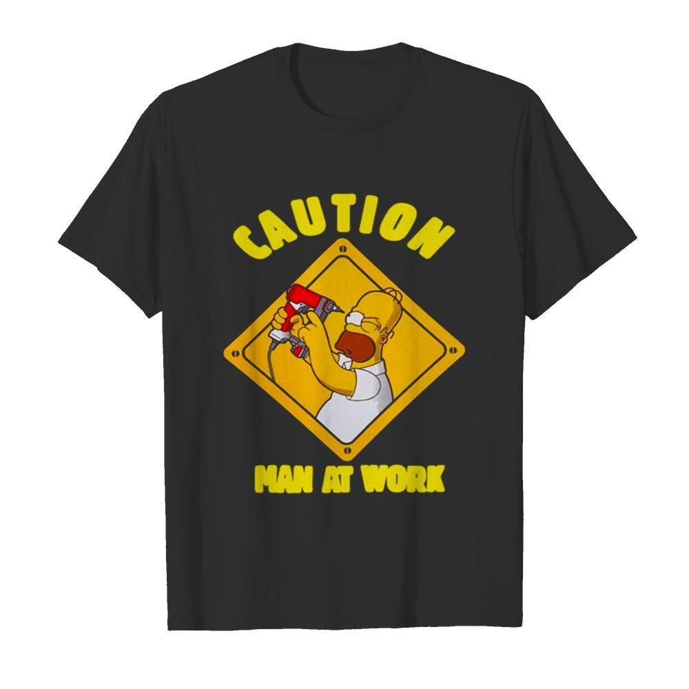 The Simpsons Caution Man At Work shirt