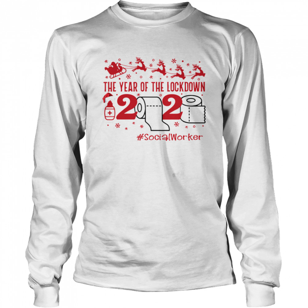 The year of the lockdown 2020 SocialWoker Christmas  Long Sleeved T-shirt