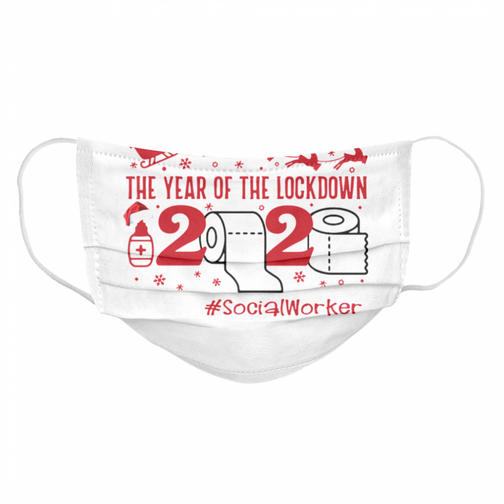 The year of the lockdown 2020 SocialWoker Christmas  Cloth Face Mask