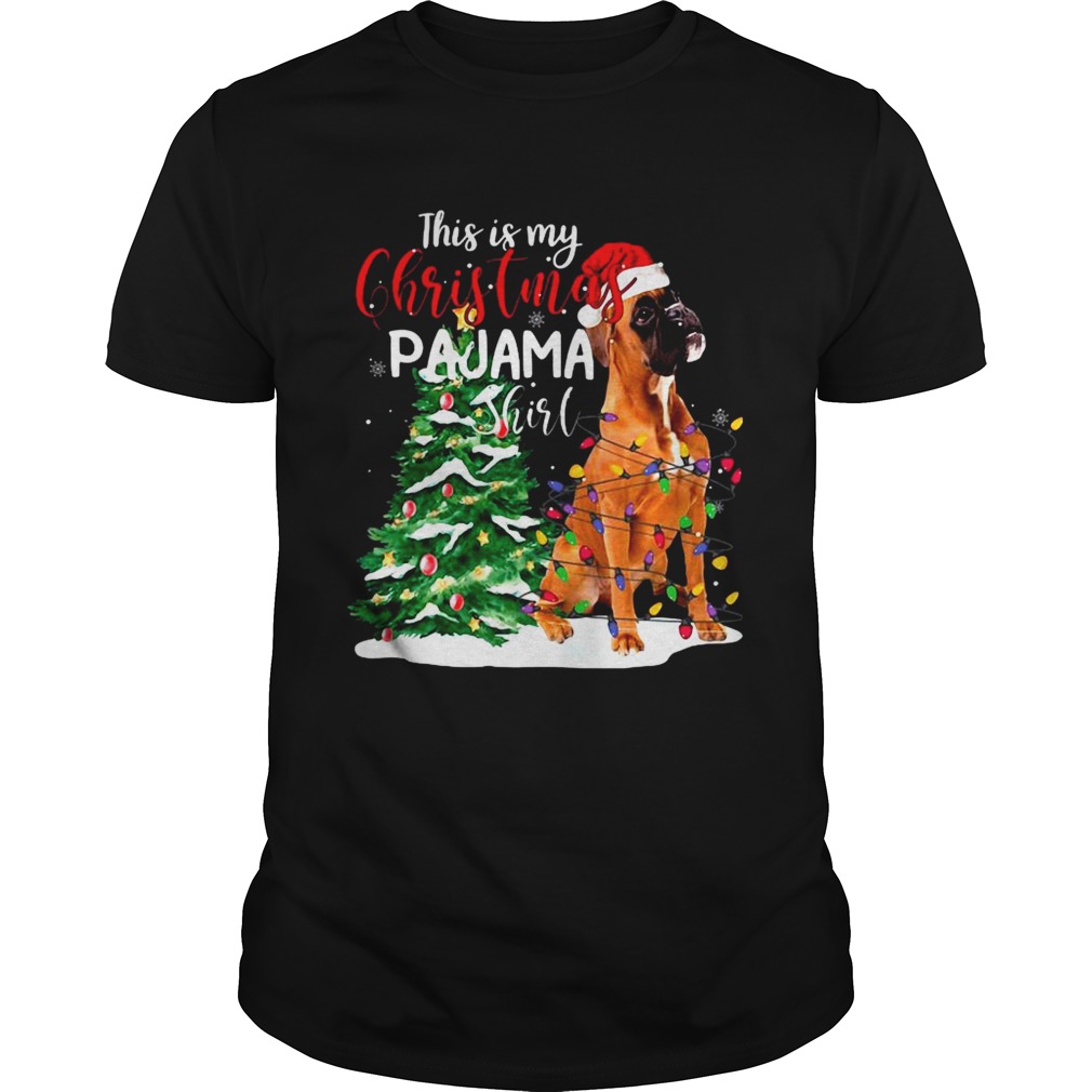 This Is My Christmas Pajama Shirt Boxer Dog Lover shirt