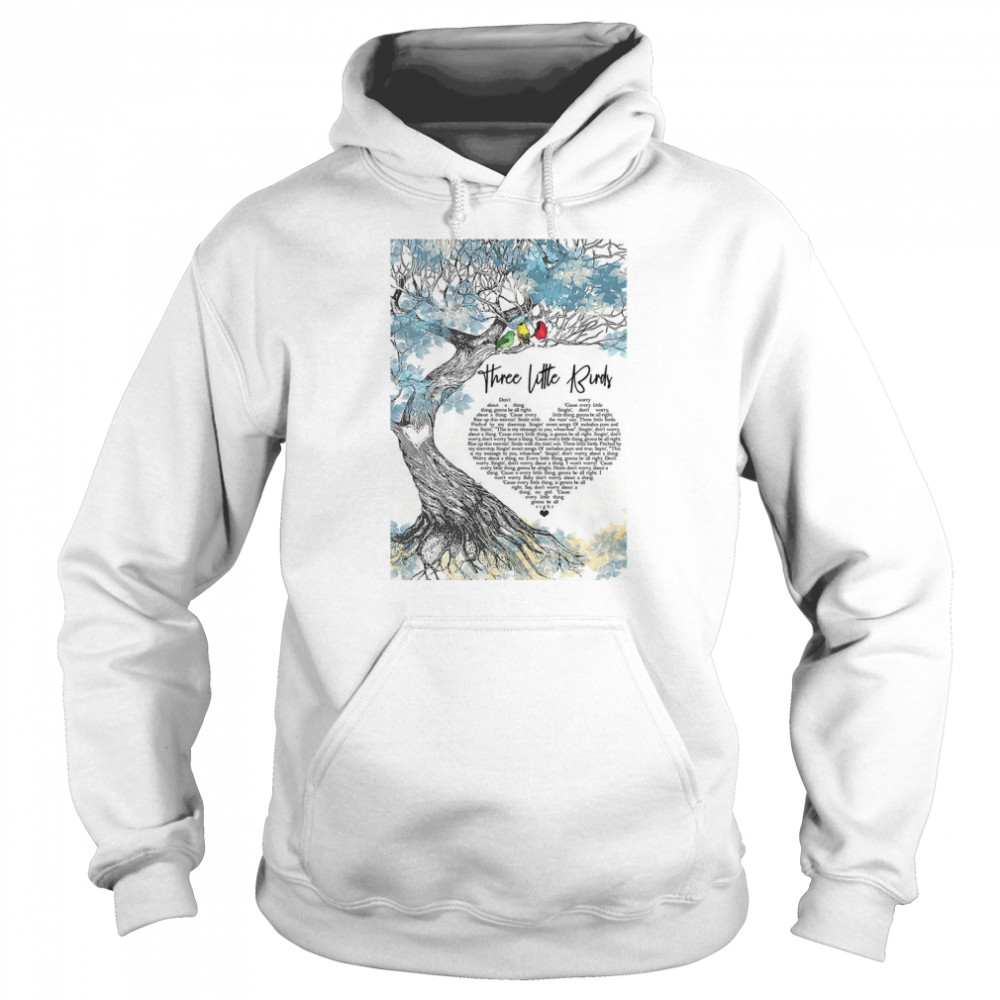 Three Little Birds Love  Unisex Hoodie