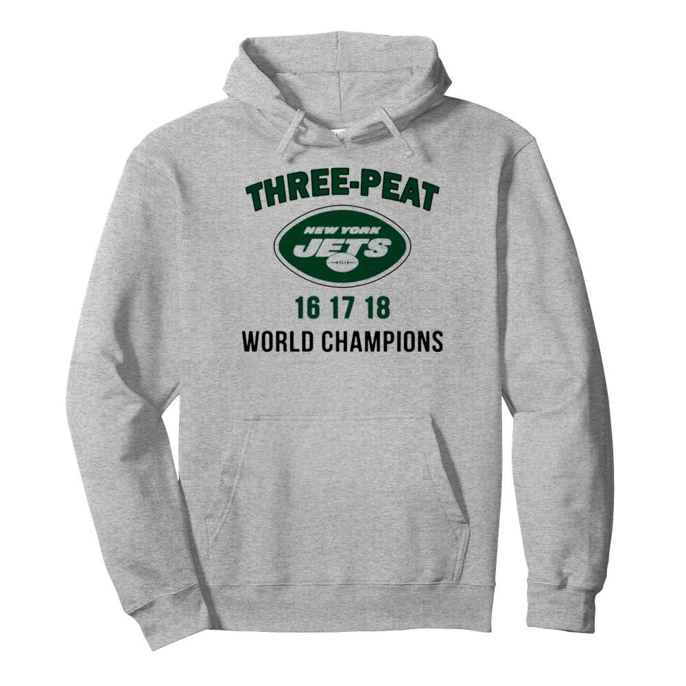 Three Peat New York Jets world Champions  Unisex Hoodie