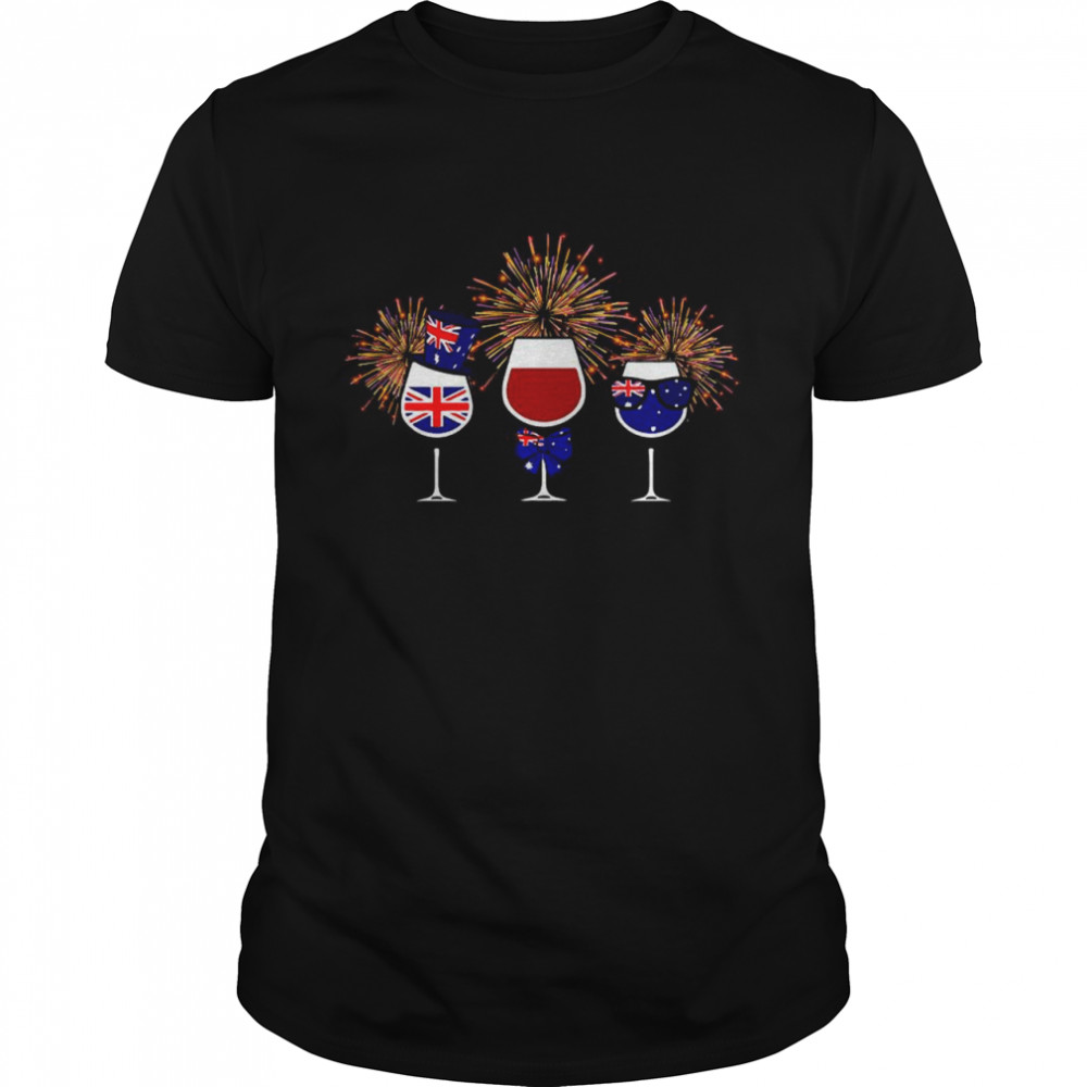 Three Wine England Flag Happy shirt