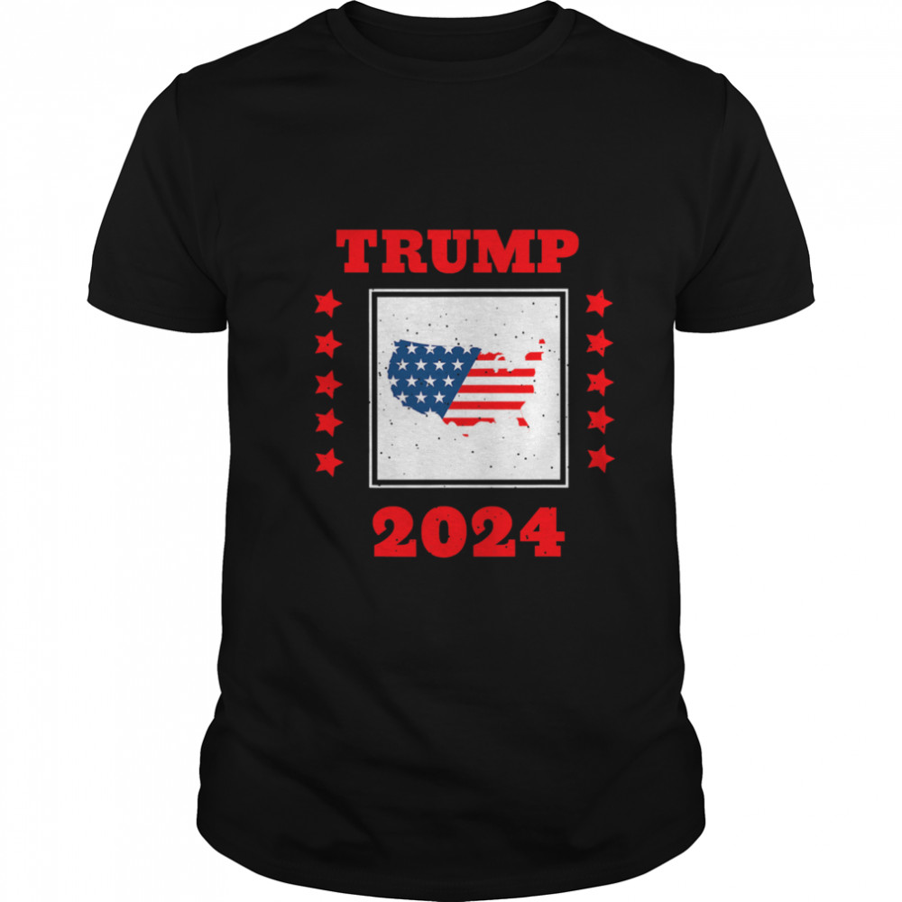 Trump 2024 Election He Still My President Election American Flag Map shirt