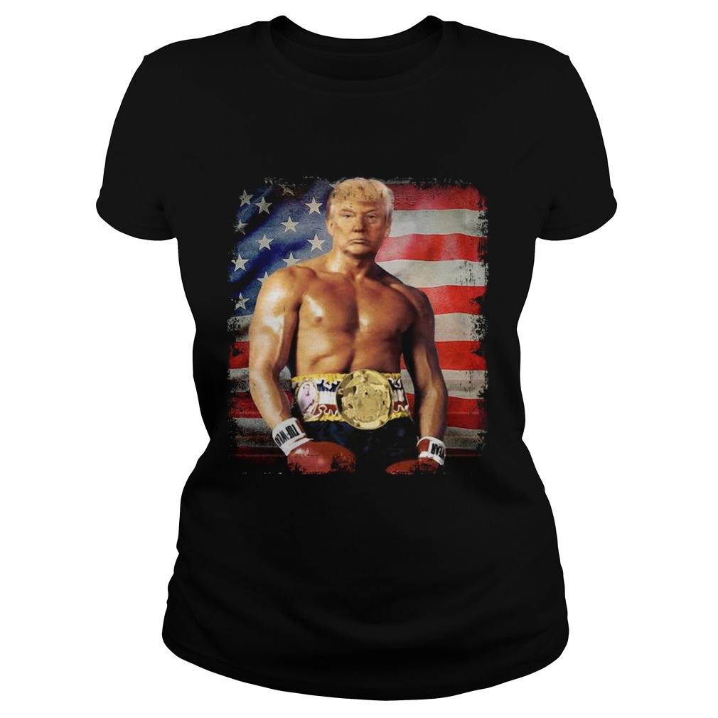 Trump Rocky Fighter American Flag  Classic Ladies