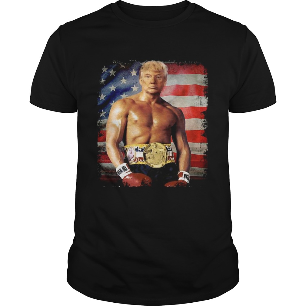 Trump Rocky Fighter American Flag shirt