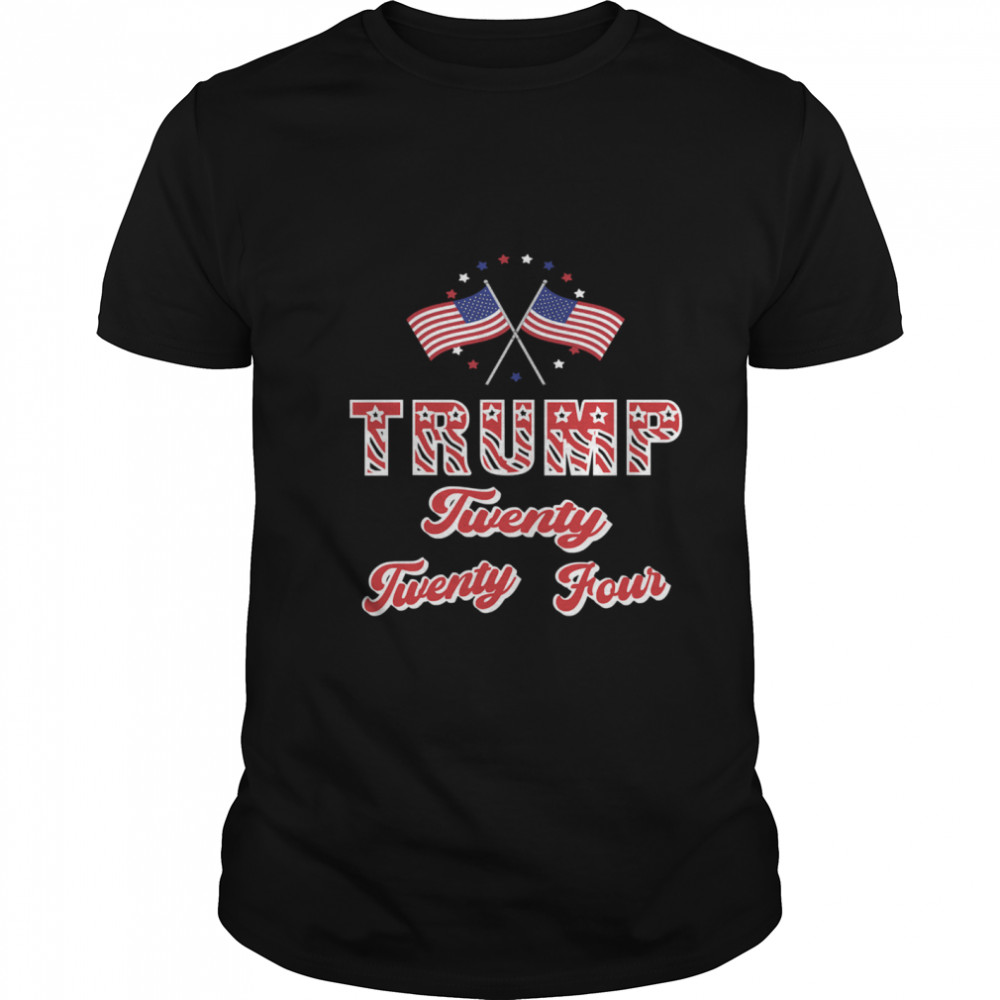 Trump Twenty Twenty Four In 2024 American Flag Election  Classic Men's T-shirt