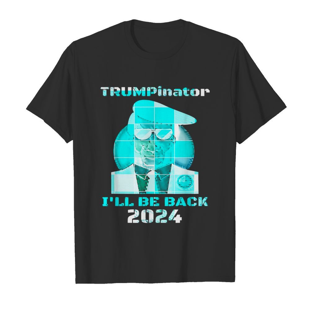 Trumpinator I'll Be Back 2024 Retro Blue  Classic Men's T-shirt