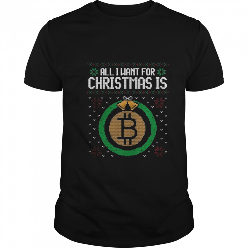 Ugly Sweater Christmas Bitcoin shirt