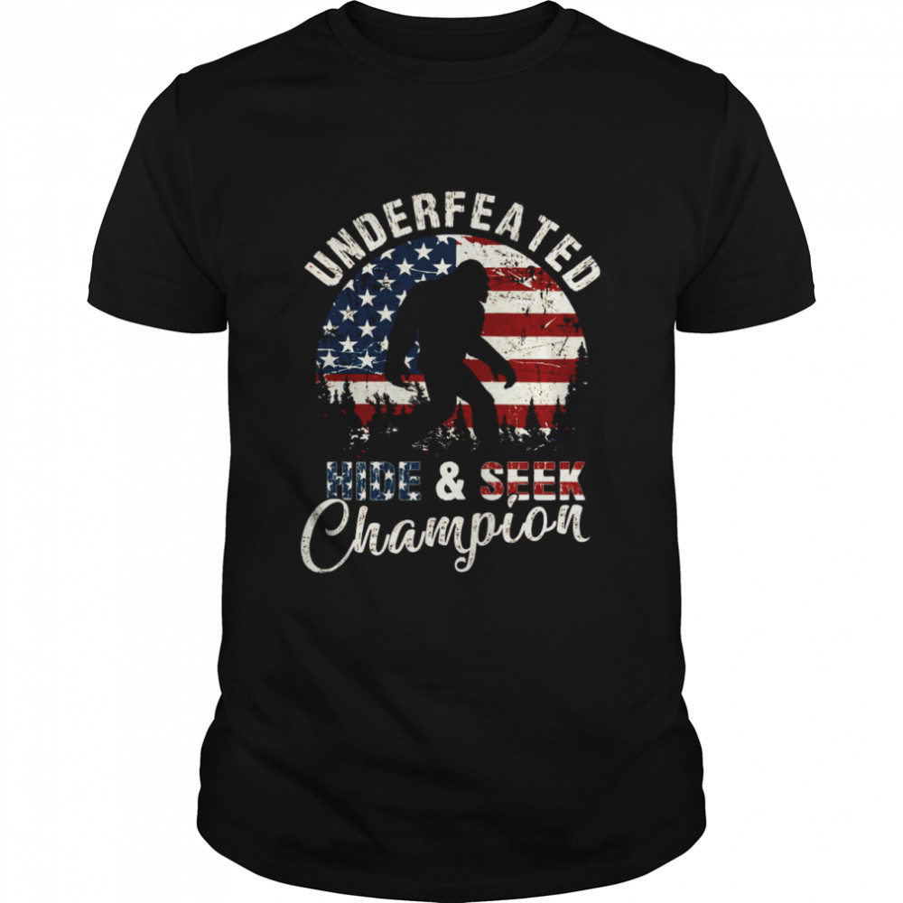 Undefeated Hide And Seek Champions Vintage American Flag shirt