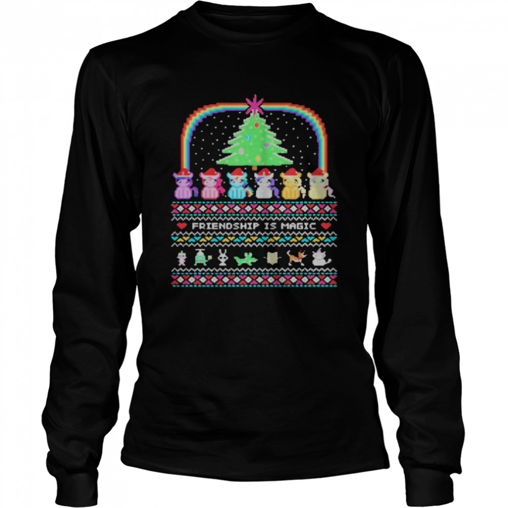 Unicorn Friendship Is Magic Ugly Christmas  Long Sleeved T-shirt