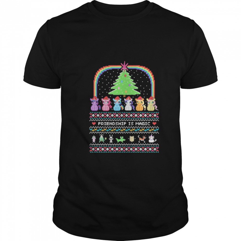 Unicorn friendship is magic ugly christmas shirt