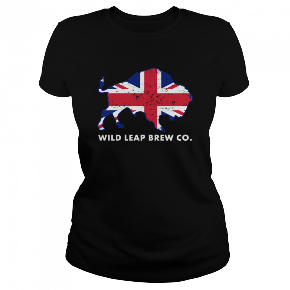 Union Jack Flag Vintage Wild Leap Brew Co  Classic Women's T-shirt