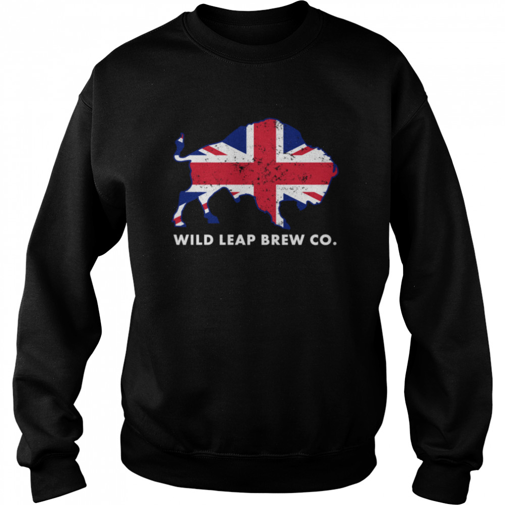 Union Jack Flag Vintage Wild Leap Brew Co  Unisex Sweatshirt