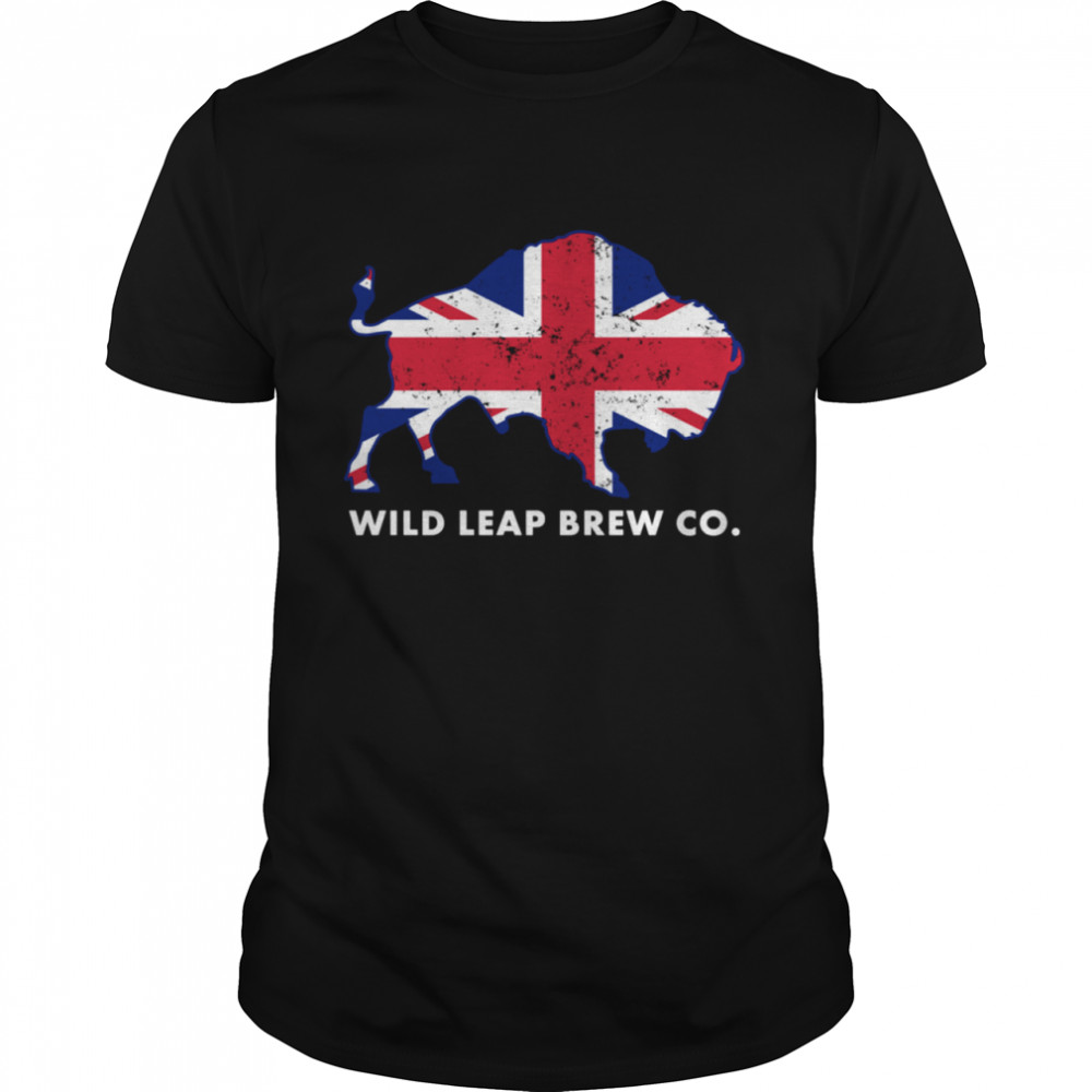 Union Jack Flag Vintage Wild Leap Brew Co  Classic Men's T-shirt