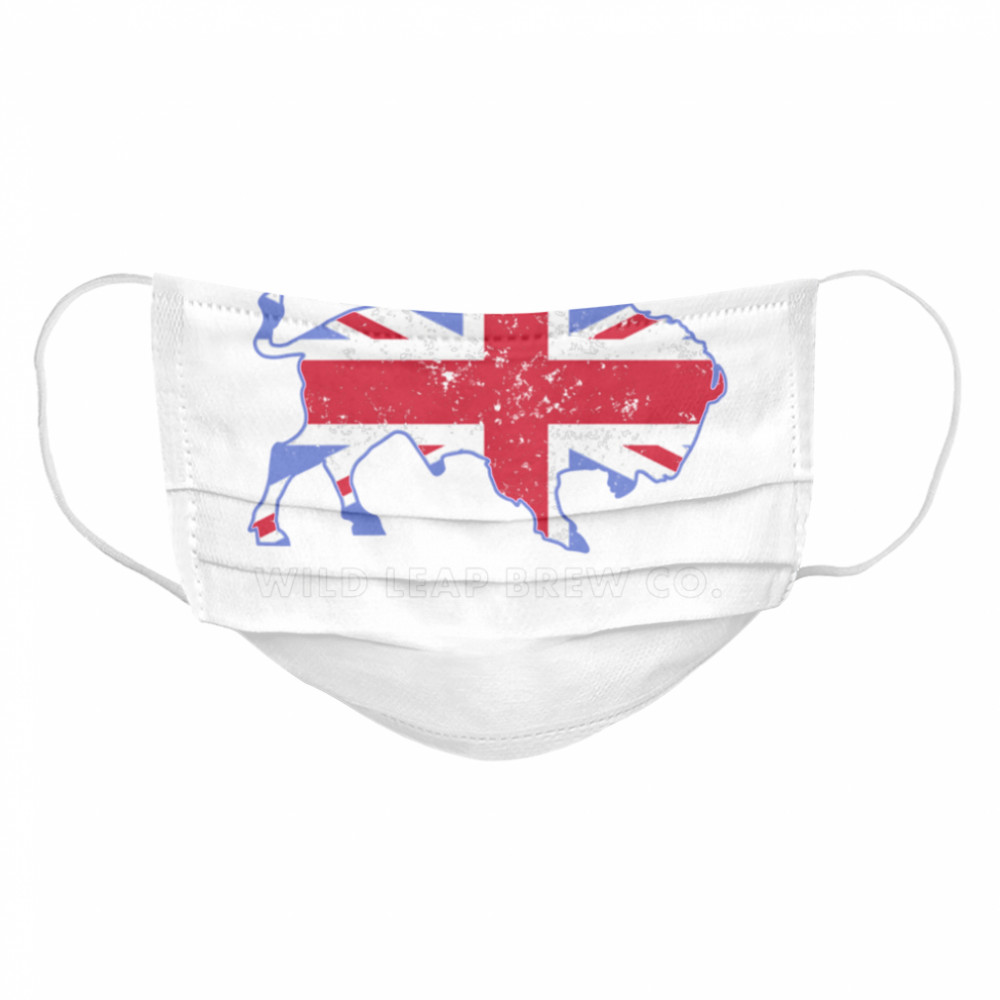 Union Jack Flag Vintage Wild Leap Brew Co  Cloth Face Mask