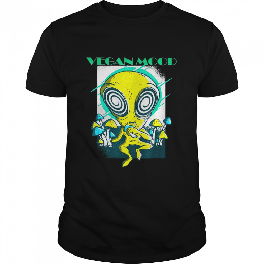 Vegan Mood Psychedelics Alien shirt