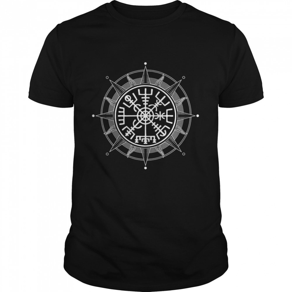 Vegvisir Viking Compass Runes Nordic Mythology  Classic Men's T-shirt